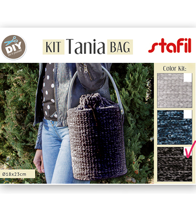 730017-2 - Stafil - Kit sac à main Tania - noir - Laine Liana - Detail 1