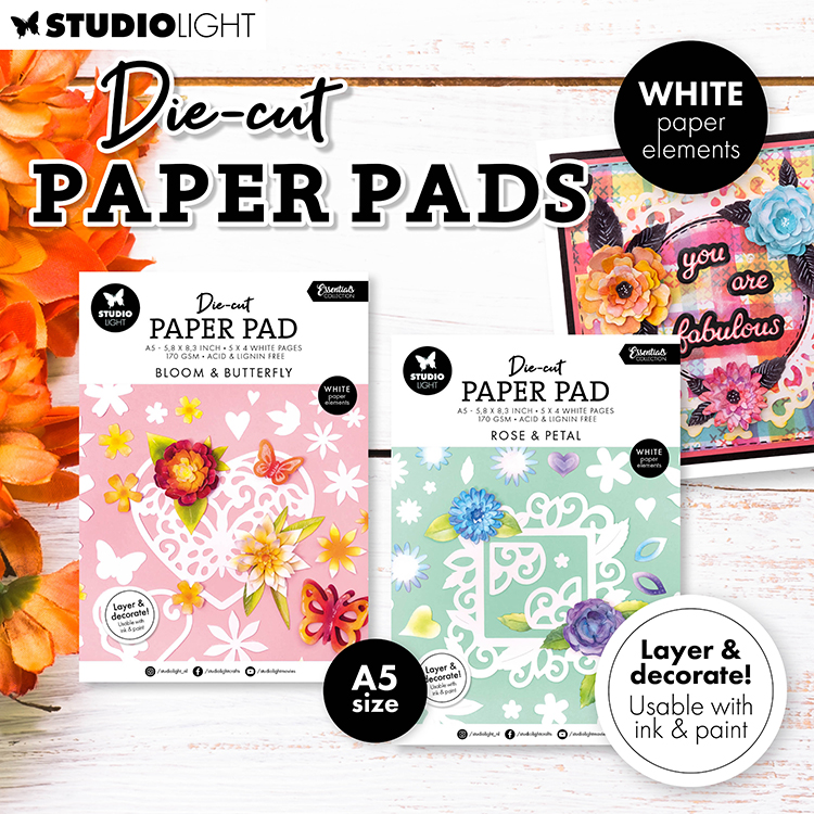 StudioLight Blocs de papier pré-perforés et éléments à colorier soi-même d'Essentials' de StudioLight