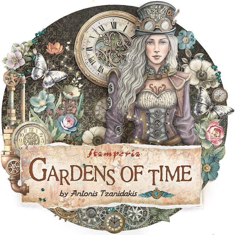 Stamperia Stamperia - Gardens of Time : temps, détails et imagination