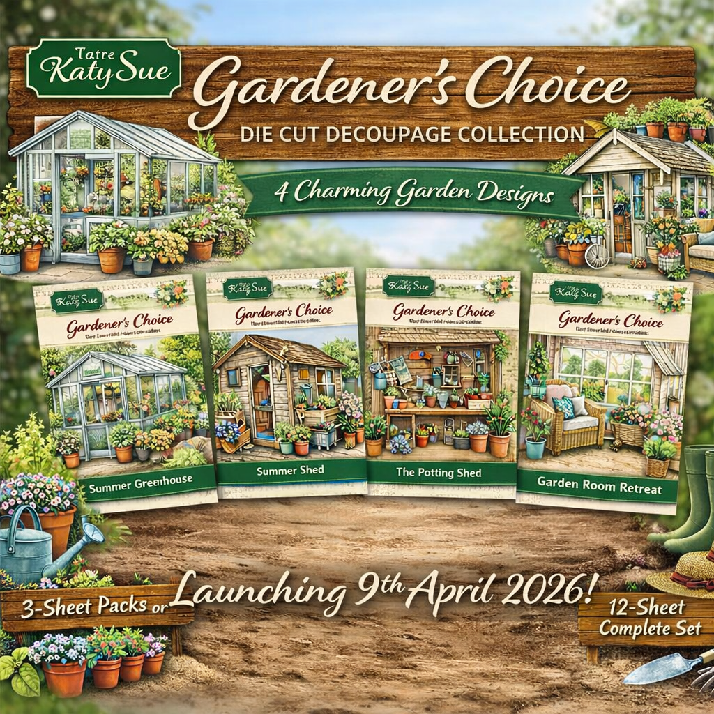 Katy Sue Nouveau de Katy Sue : Gardener’s Choice Die Cut Decoupage