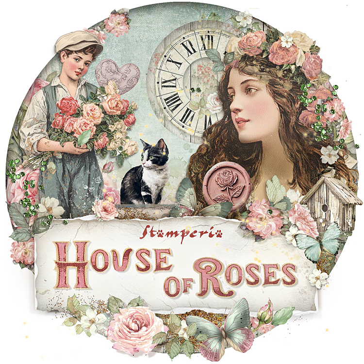 Stamperia Stamperia - House of Roses : plein de roses et de motifs de jardin