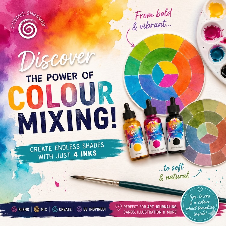 Cosmic Shimmer Mélange des couleurs avec des encres – pour débutants