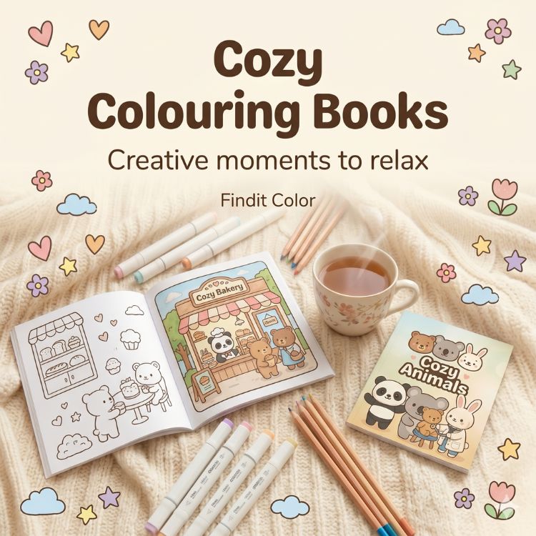 Find It Findit Color Cozy Colouring Books
