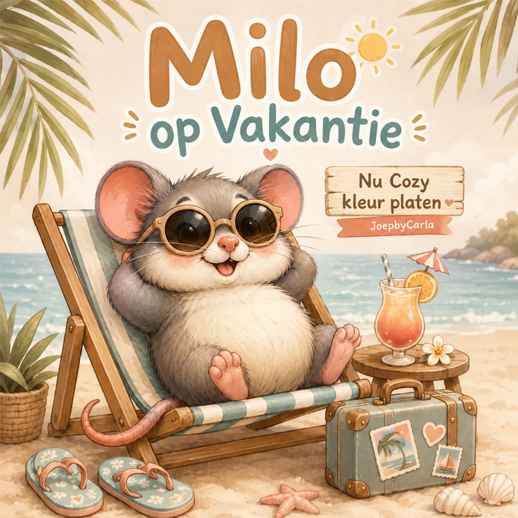 Joep by Carla 'Milo en vacances' - 12 coloriages de Joep by Carla
