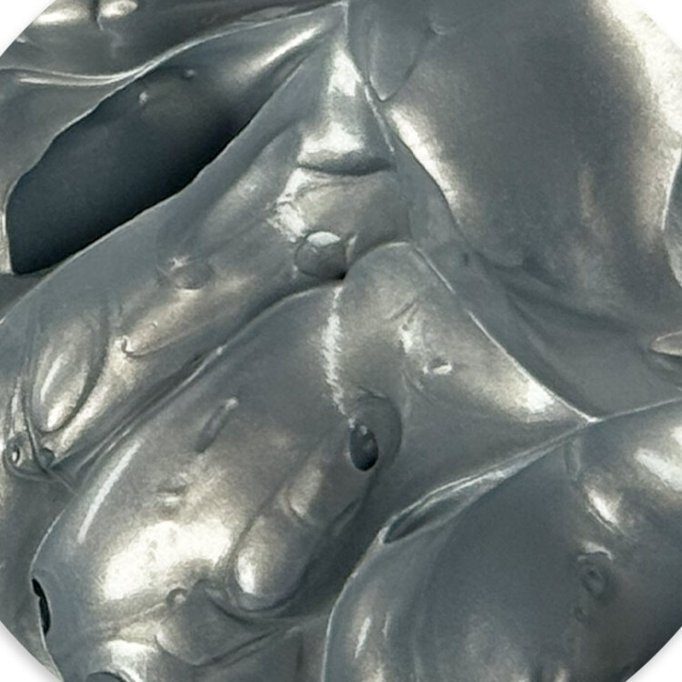 Pâte Crackle argent, texture métallique