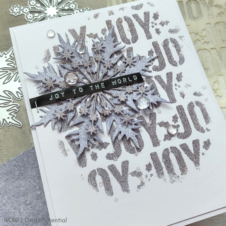 Carte pochoir JOY, Stonewashed
