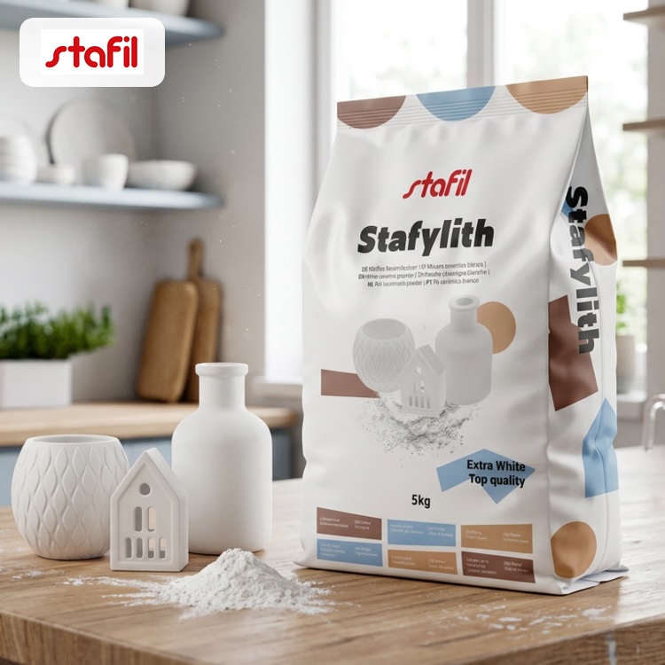 Stafil Stafylith: extra wit keramiekpoeder voor gietwerk Stafil Stafylith: extra wit keramiekpoeder voor gietwerk