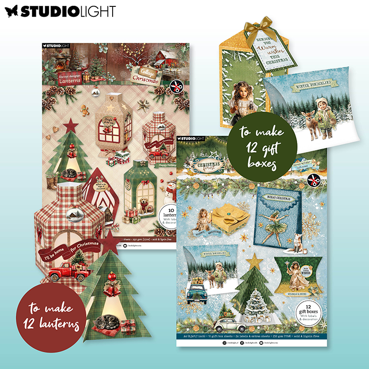Nieuw bestelbaar,StudioLight,Voor uw webshop Studio Light Christmas Forest et Cottage Christmas : boîtes cadeaux et lanternes à plier soi-même Nieuw bestelbaar,StudioLight,Voor uw webshop Studio Light Christmas Forest et Cottage Christmas : boîtes cadeaux et lanternes à plier soi-même