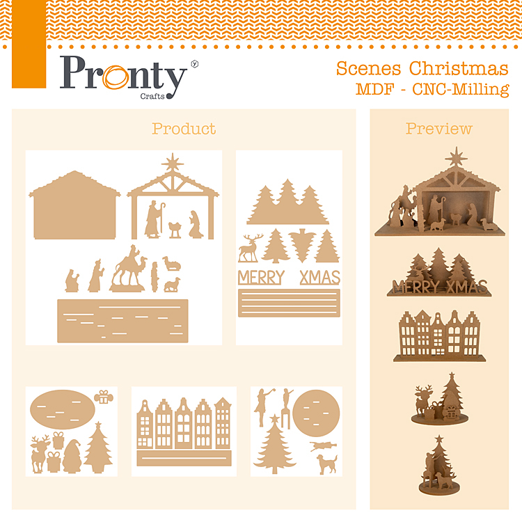 Overig Scènes de Noël en MDF par Pronty Crafts