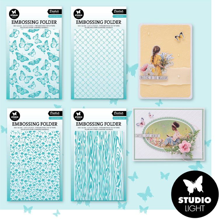 StudioLight Embossing folders (pour embosser) d' 'Essentials' de StudioLight