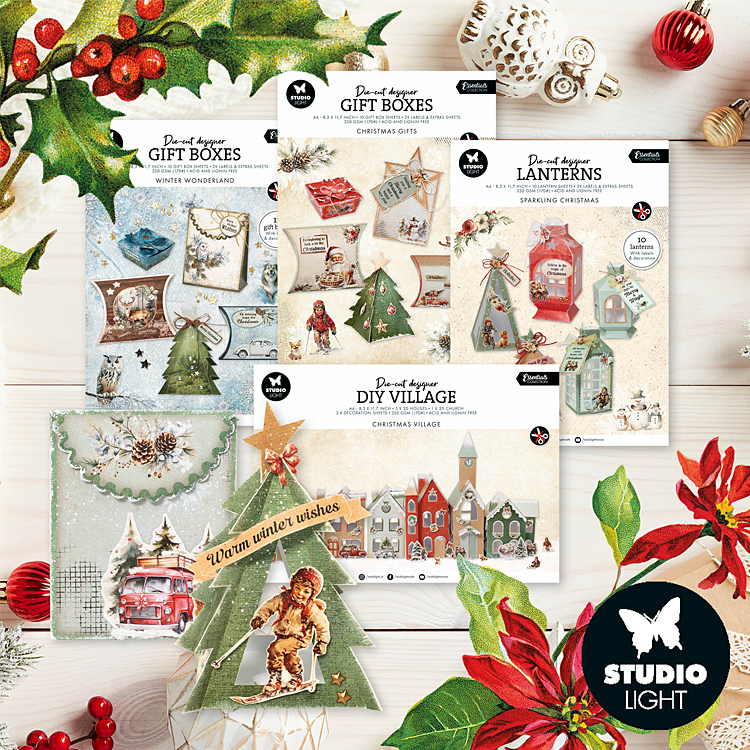 StudioLight Mixed Media plan de travail en silicone, journaux mixed media & boites cadeaux & Maisons d''Essentials' de StudioLight
