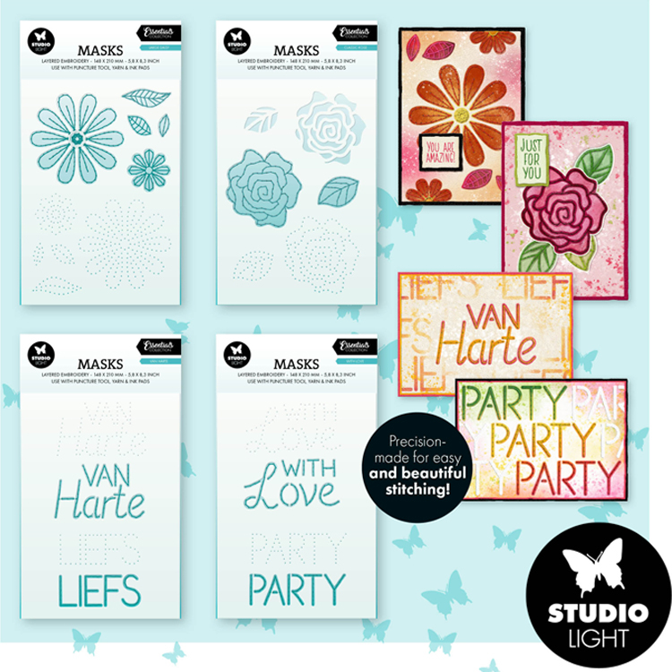 StudioLight Blocs papier, feuilles d' acétate & pochoirs 'Essentials' de StudioLight