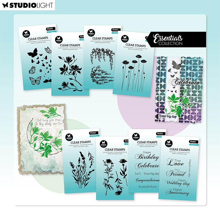 StudioLight Tampons transparents & gabarits pour découper d'Essentials de StudioLight