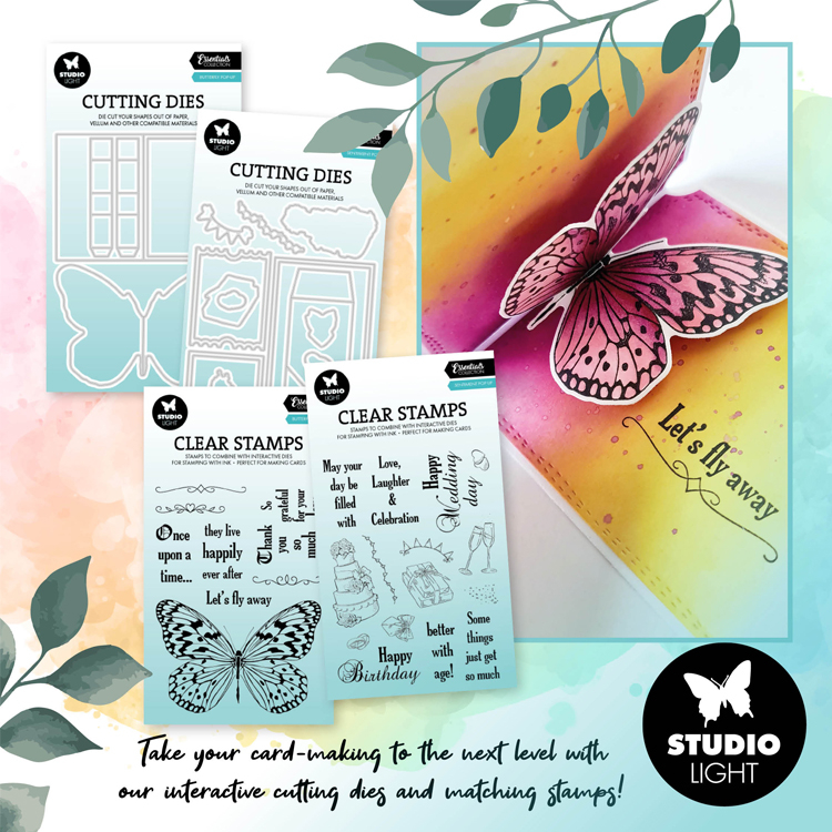 StudioLight Tampons et gabarits à déc. d'Essentials' & Collection  'Grunge' de StudioLight