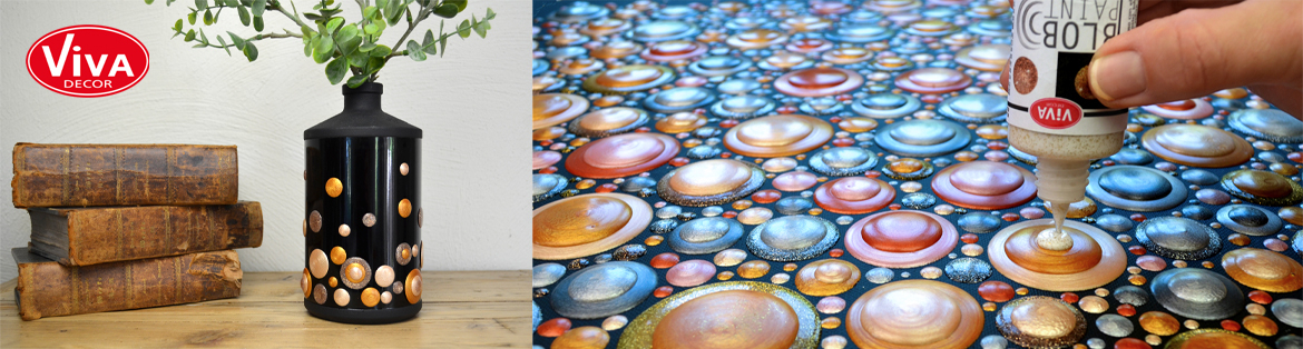 Motif en relief obtenu avec la peinture à tamponner 3D Stempelfarbe